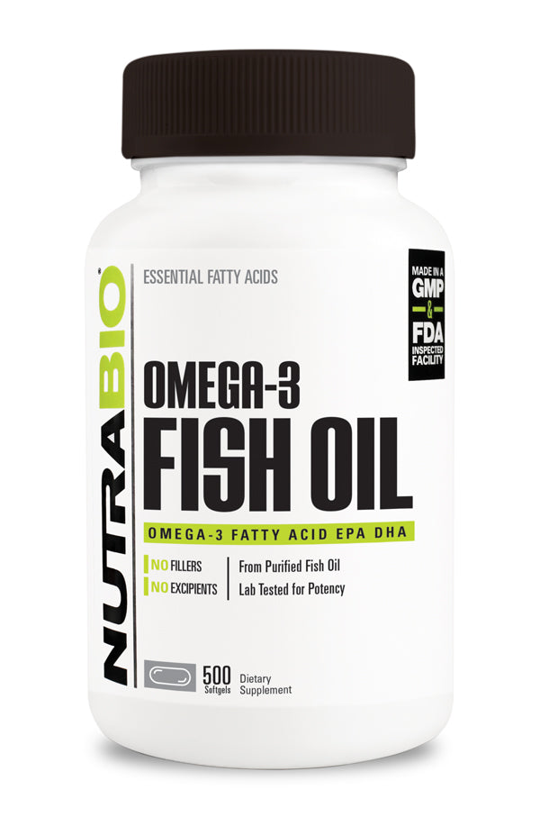 fish oil white bottle by nutrabio 500 ct