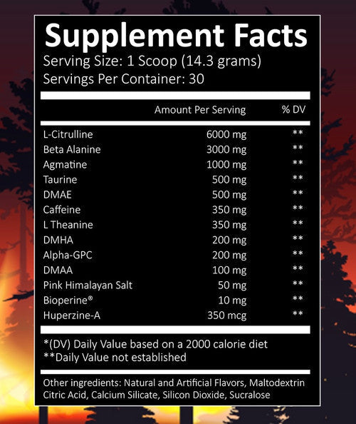 WildFire HIGH STIM Pre workout