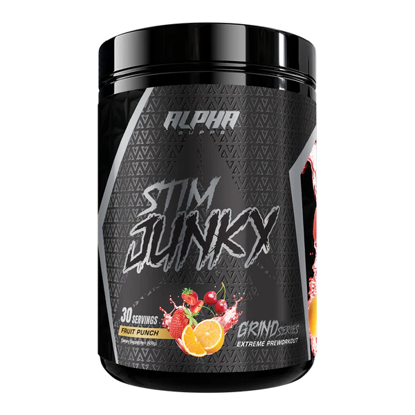 alpha supps stim junky pre workout fruit punch