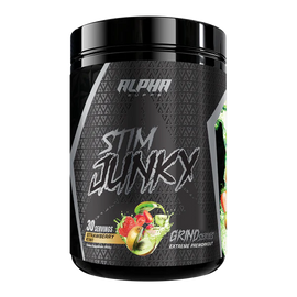 alpha supps stim junky pre workout strawberry kiwi 