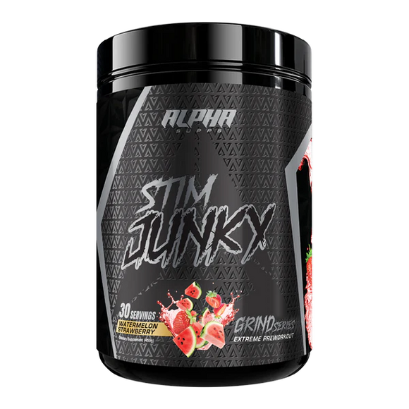 alpha supps stim junky pre workout watermelon strawberry