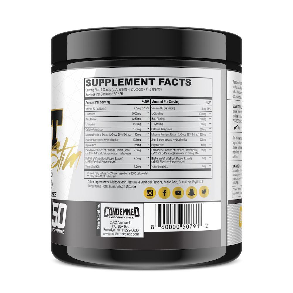 Convict Pre Workout by Condemned Labz SuppLife Vitamins and Nutrition