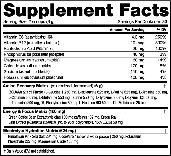 NutraBio - Amino Kick - BCAA, Aminos, Energy and Focus