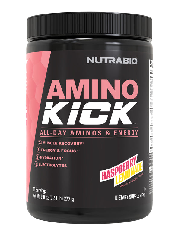 NutraBio - Amino Kick - BCAA, Aminos, Energy and Focus